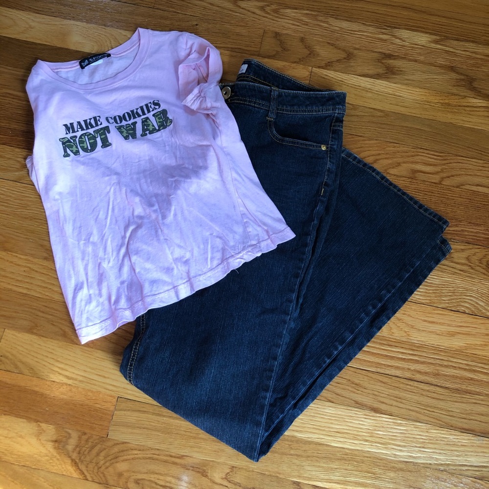 Dark bootcut jeans